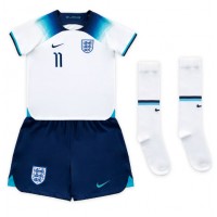 England Marcus Rashford #11 Replika babykläder Hemmaställ Barn VM 2022 Kortärmad (+ korta byxor)